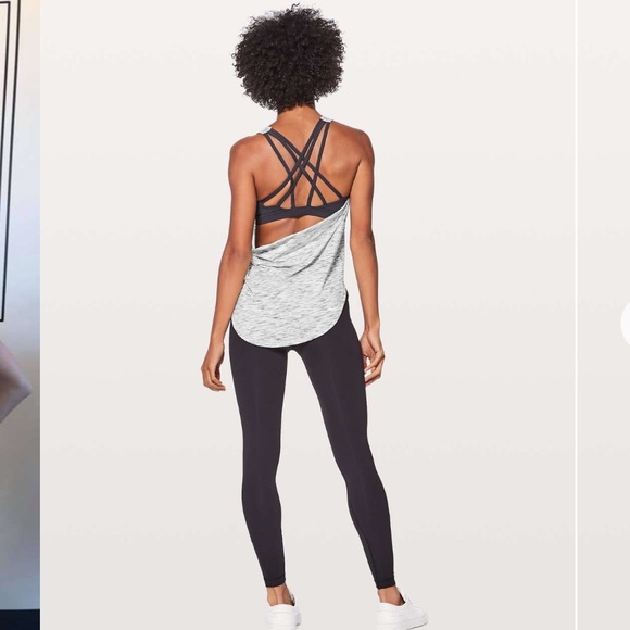 Lululemon Free To Be Serene Tank Tiger Space Dye Black White / Deep Coal size 6 - Picture 2 of 8